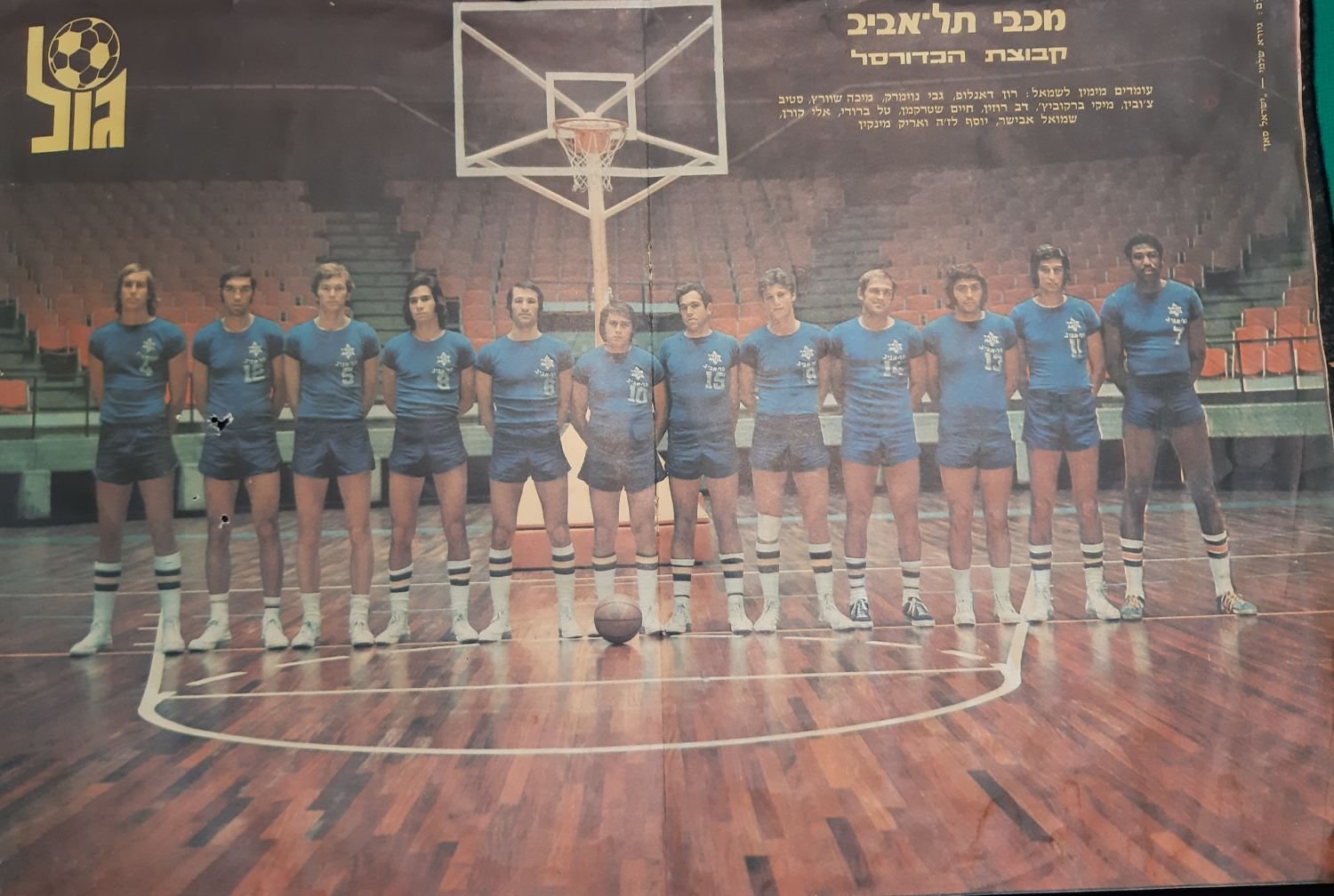 פוסטר מכבי תל אביב כדורסל 1974